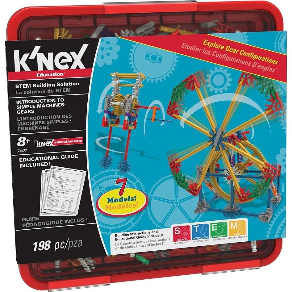 K'NEX Educación - Juego de Engranajes 198 Piezas - Grados 3-5