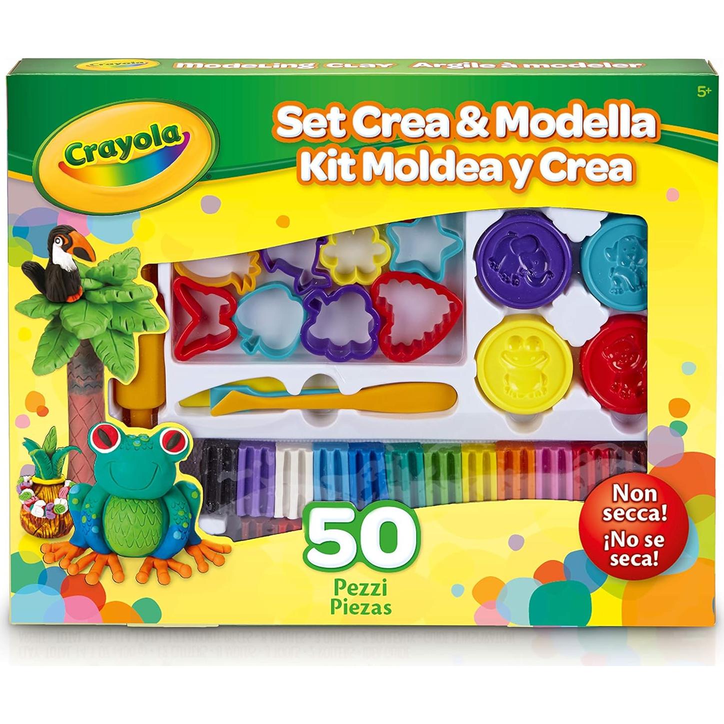 Kit de Arte de Arcilla Crayola Deluxe 50 Piezas No Tóxica