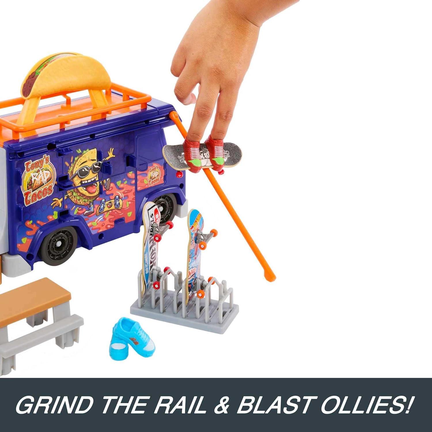 Juego de Patinaje Hot Wheels Skate Taco Truck con Tabla y Zapatos