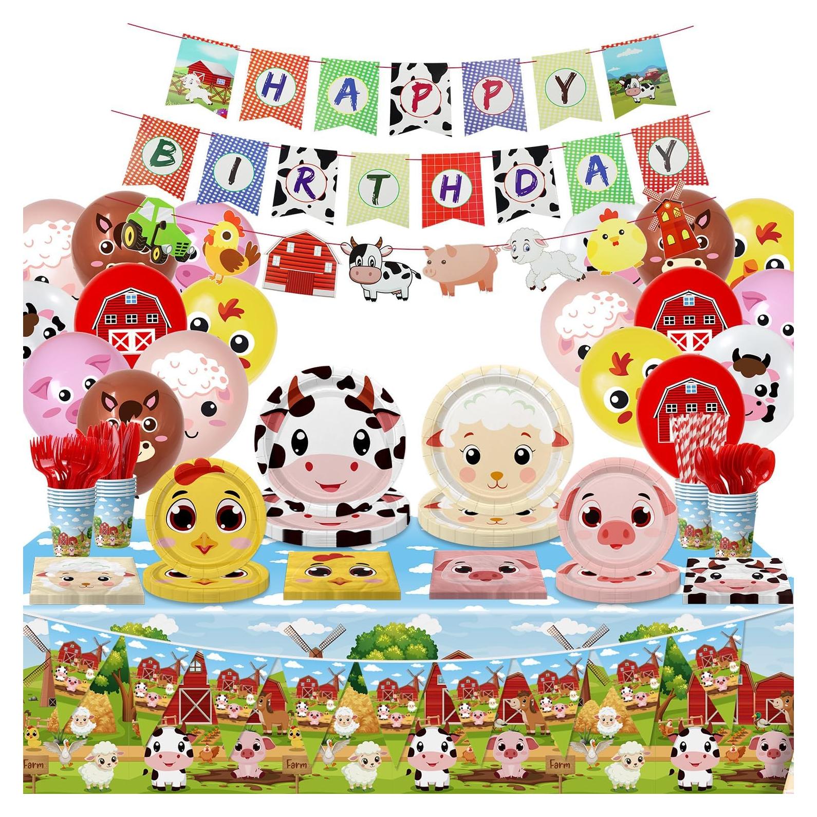 Decoraciones de Cumpleaños en la Granja APUXXJUPA - 181 Piezas