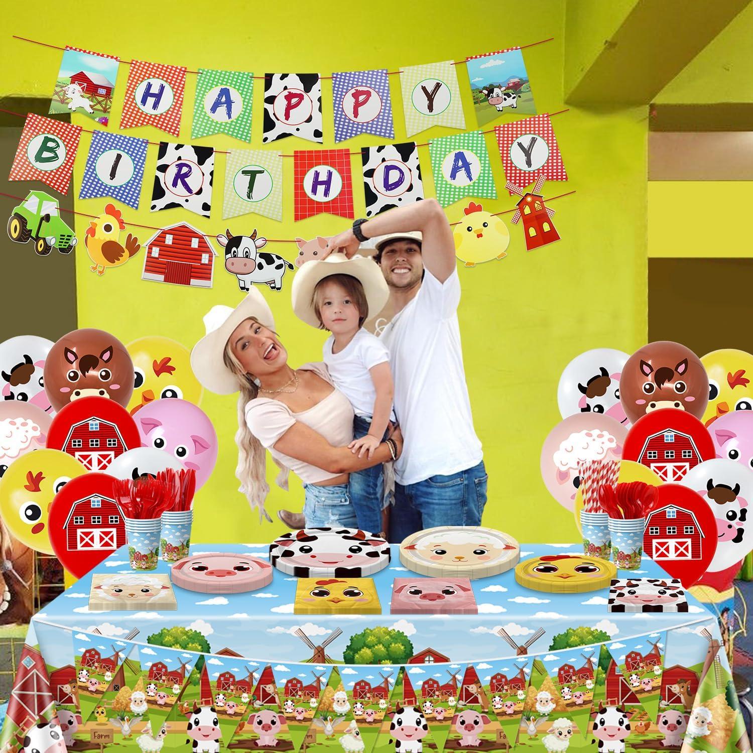 Decoraciones de Cumpleaños en la Granja APUXXJUPA - 181 Piezas