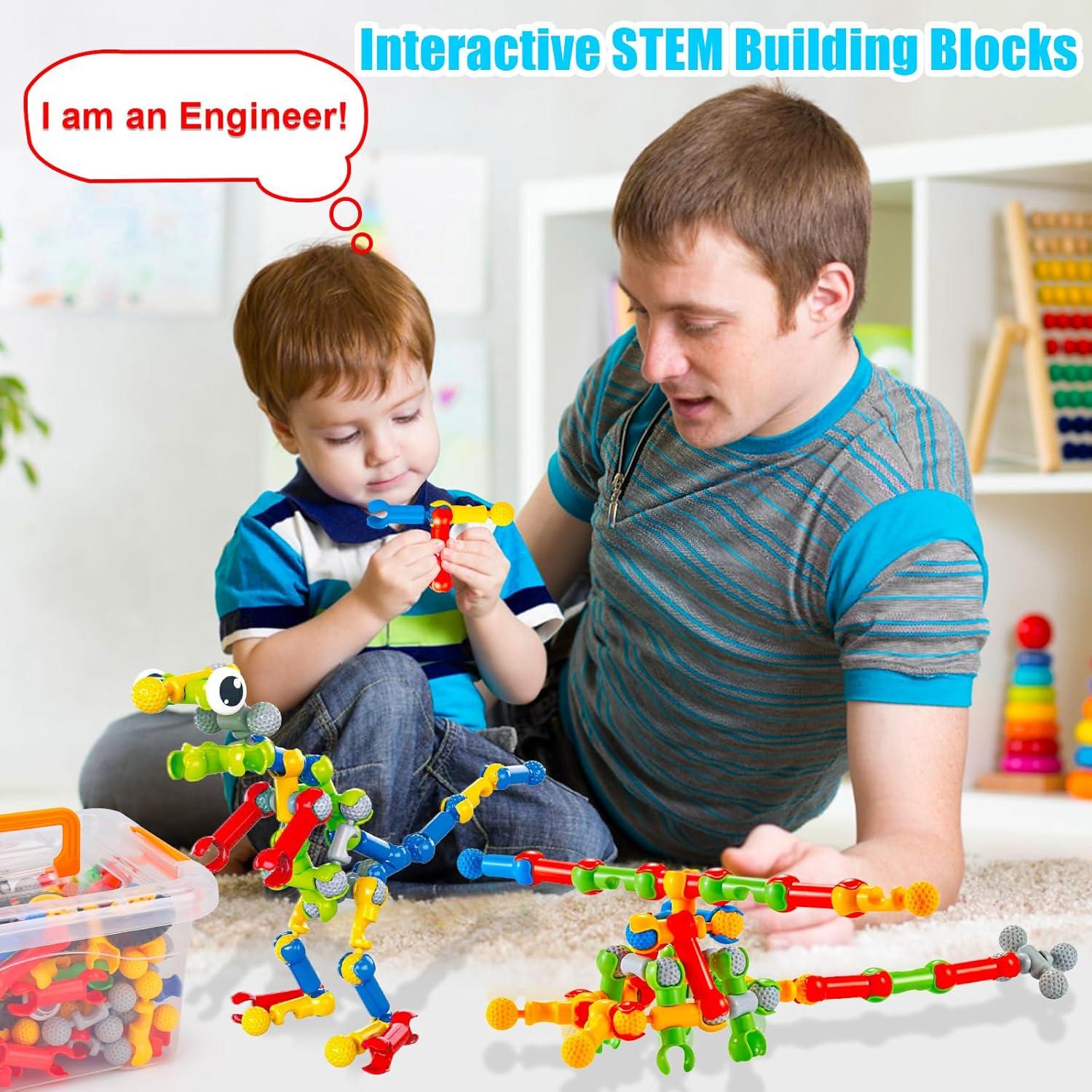 Juguetes de Construcción STEM Qirptey 125 Pcs para Niños 3-8 Años