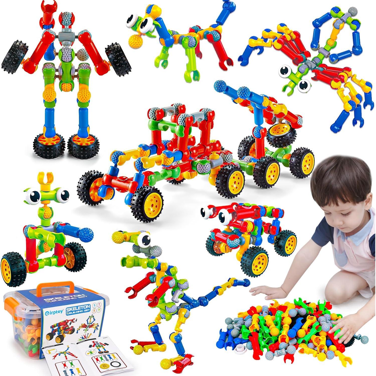 Juguetes de Construcción STEM Qirptey 125 Pcs para Niños 3-8 Años