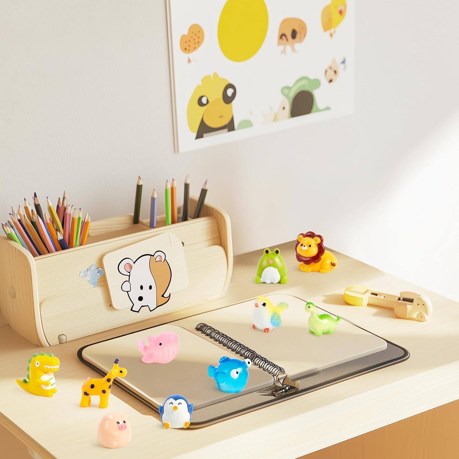 Conjunto de 50 Mini Figuras de Animales de Resina Joyin