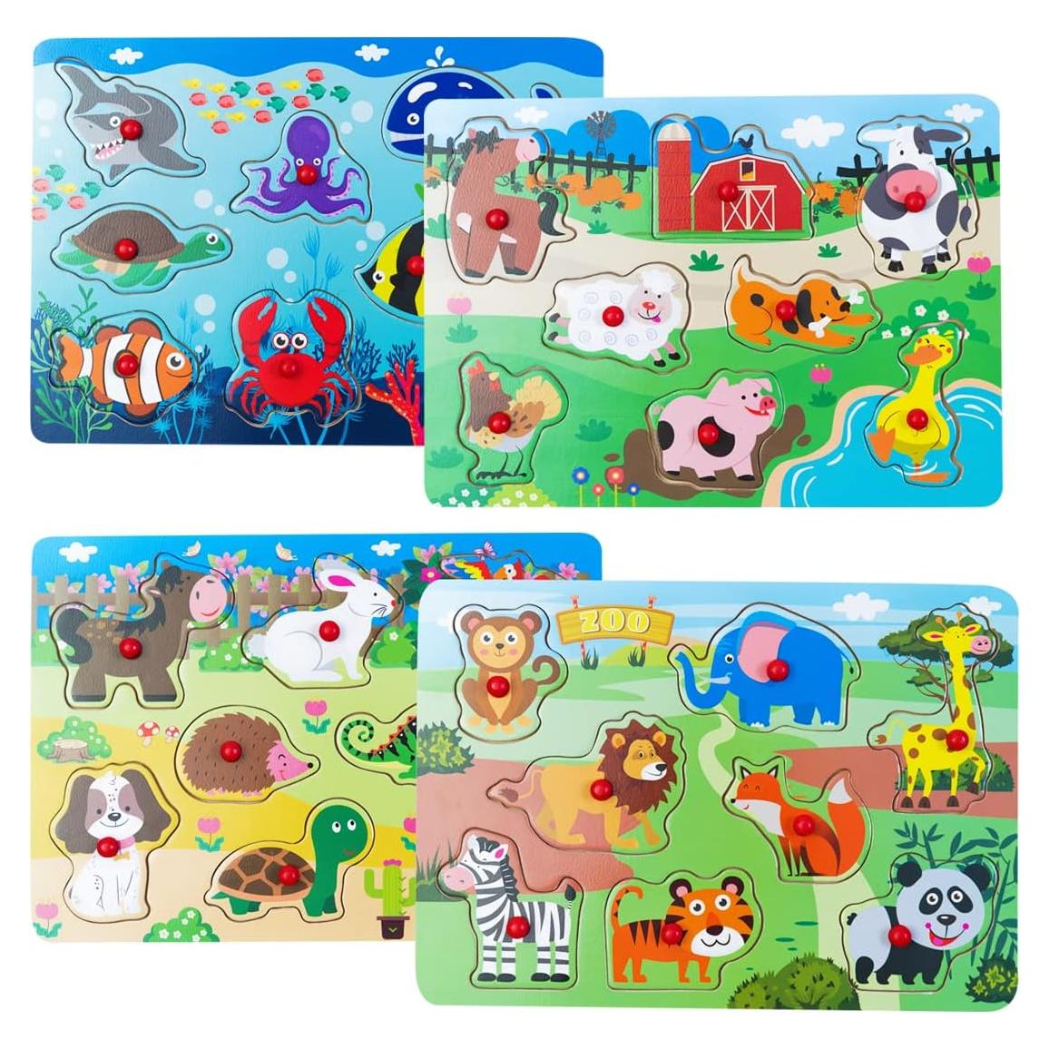 Rompecabezas de Madera ExploraToy 32 Piezas Animales