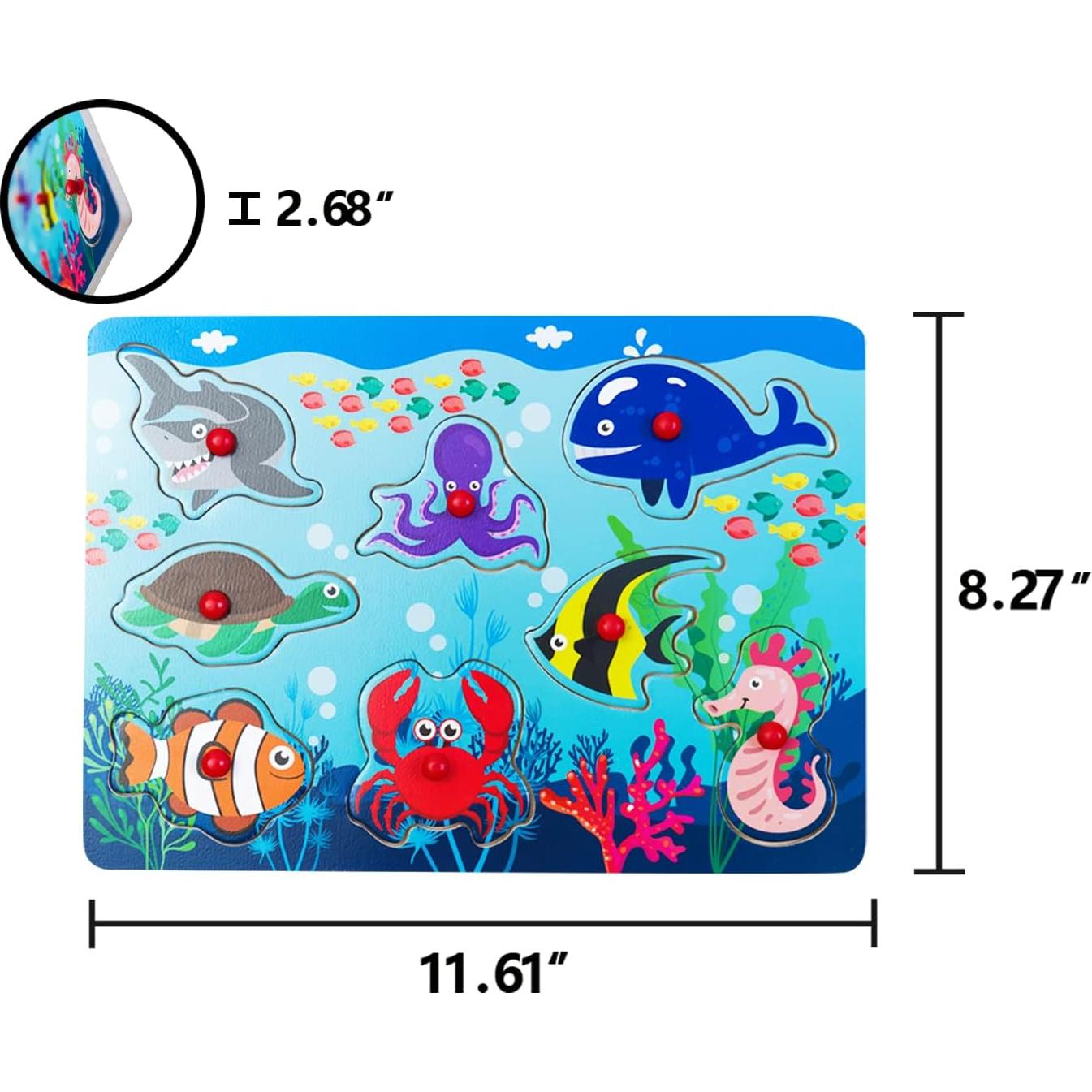 Rompecabezas de Madera ExploraToy 32 Piezas Animales