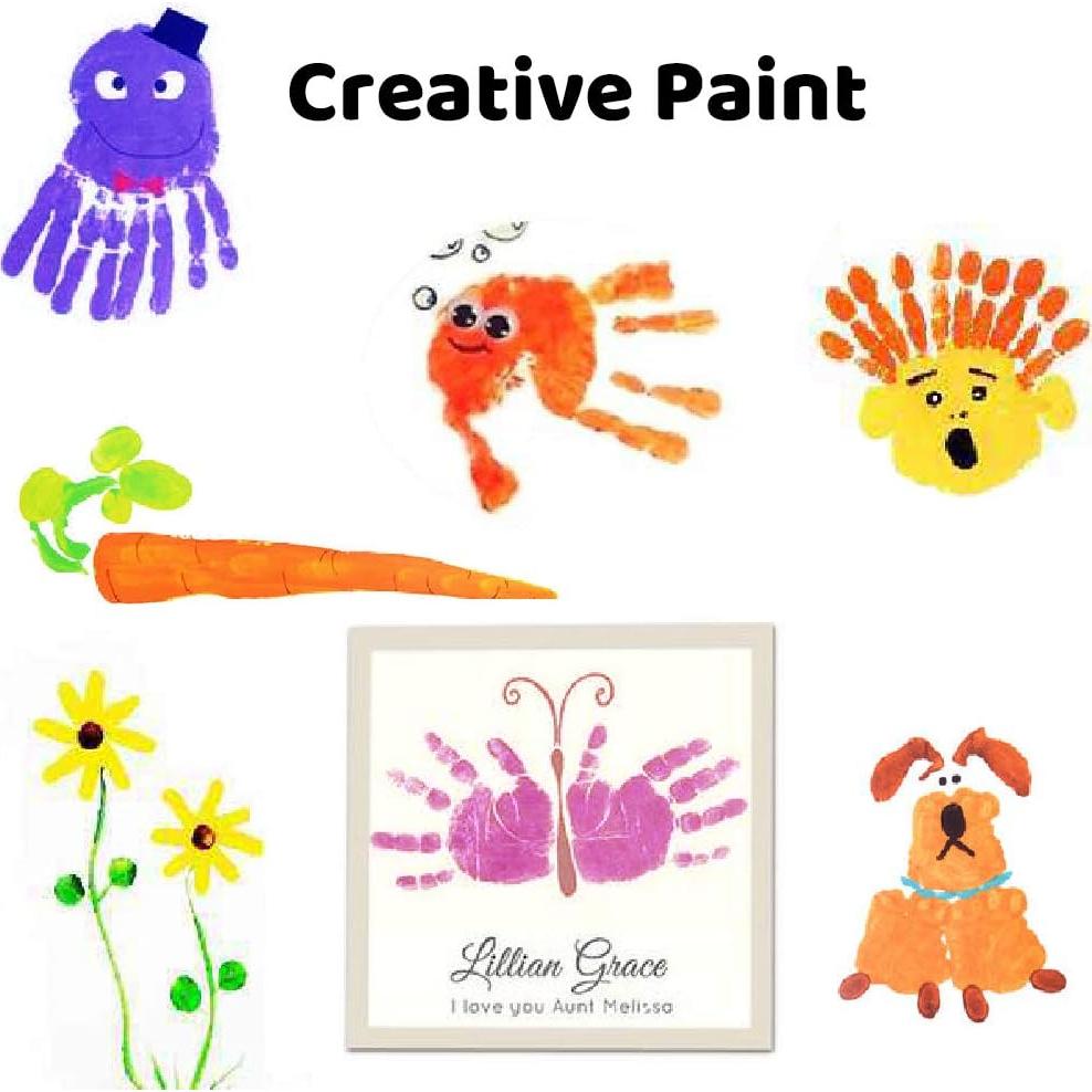 Juego de Pintura con Dedos LithoConcepts - No Tóxico, 12 Colores