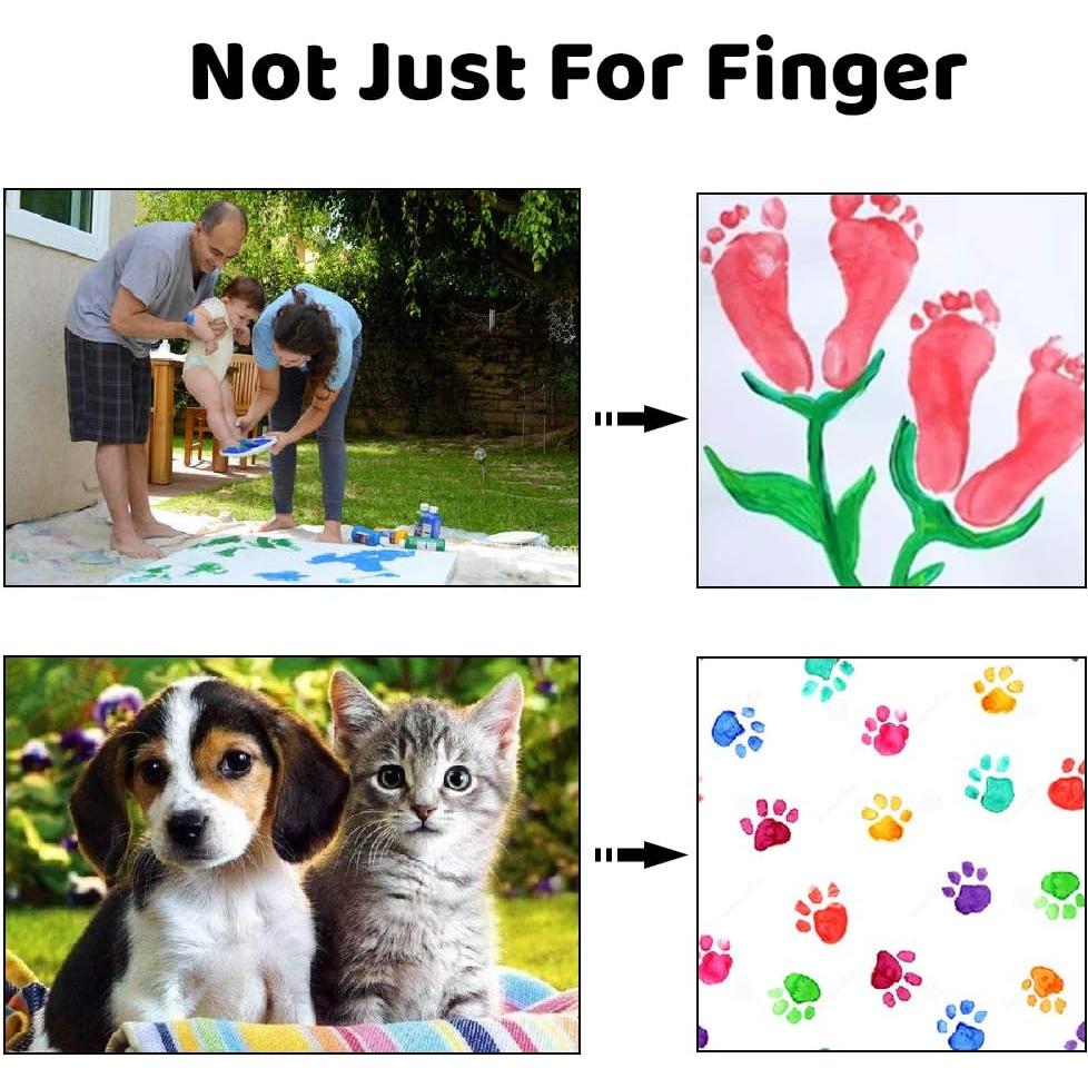 Juego de Pintura con Dedos LithoConcepts - No Tóxico, 12 Colores