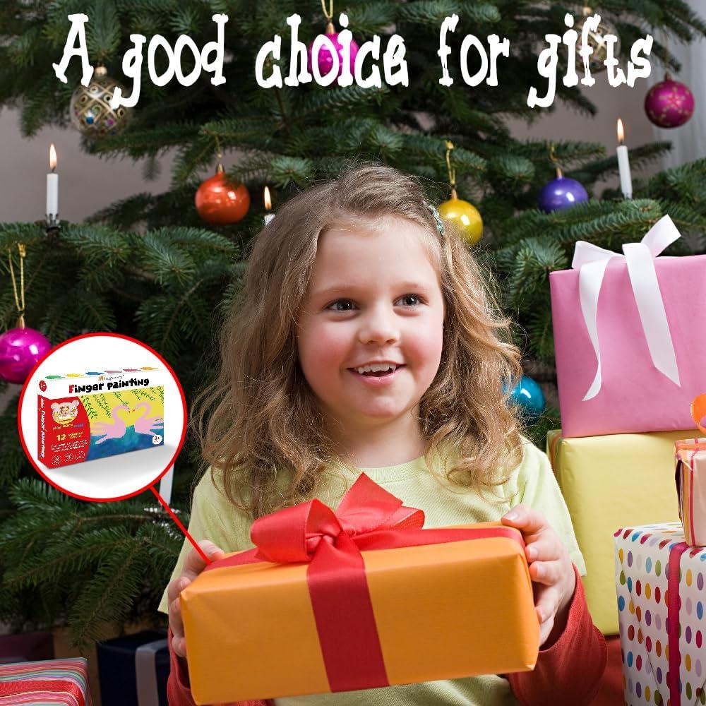 Juego de Pintura con Dedos LithoConcepts - No Tóxico, 12 Colores