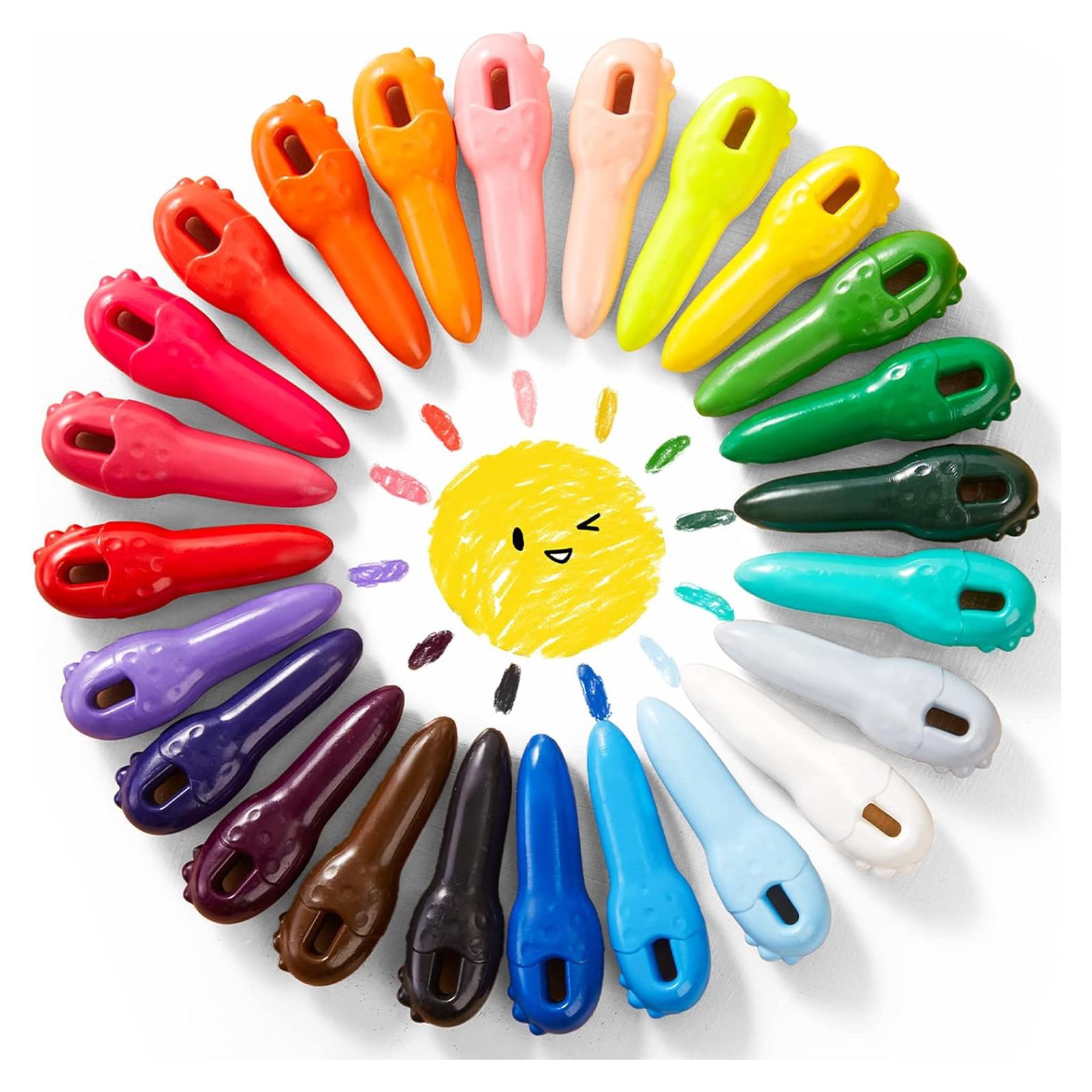 Crayones Jumbo Lavables Jar Melo 24 Colores para Niños