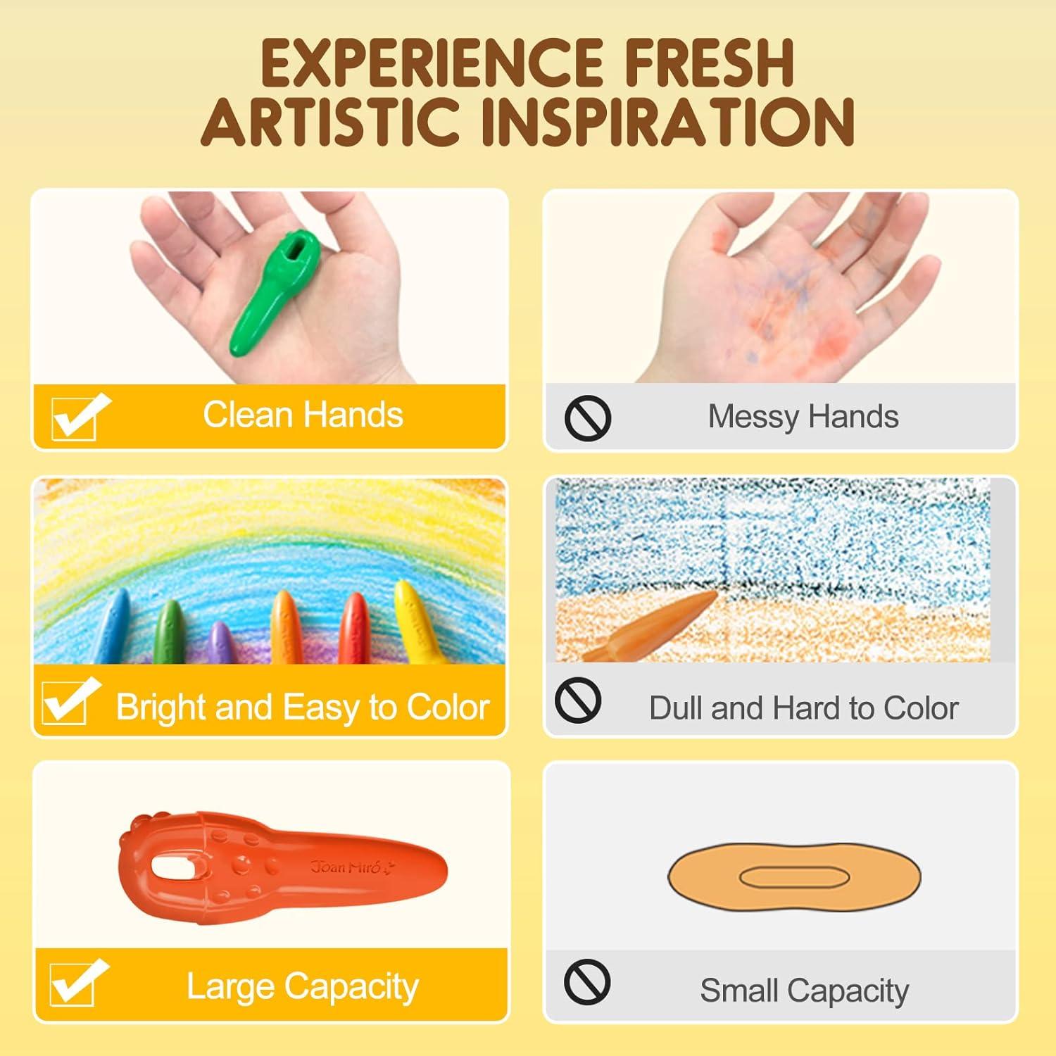 Crayones Jumbo Lavables Jar Melo 24 Colores para Niños