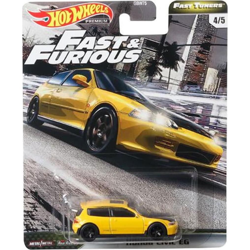 Hot Wheels Rápido y Furioso Die Cast Premium Tuners - 5 Autos