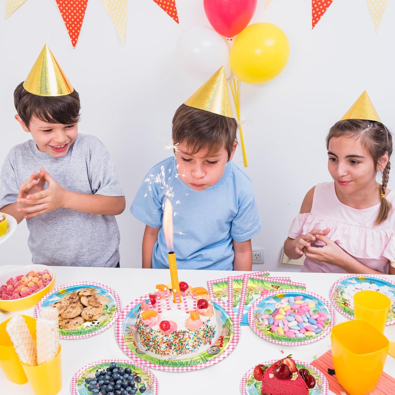 Set de Fiesta de Cumpleaños Granja Rosa Avezano 192 Piezas