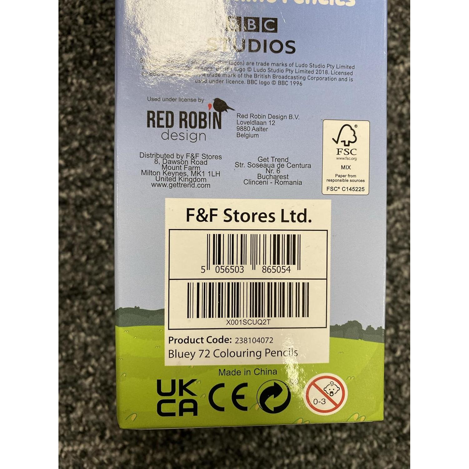 Set de Lápices de Colorear Bluey - 72 Colores para Niños