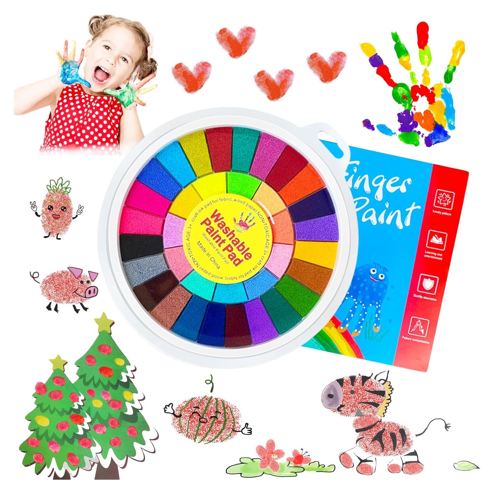 Conjunto de Pintura de Dedos Lavable Xuyyicao 36 Colores 18ml