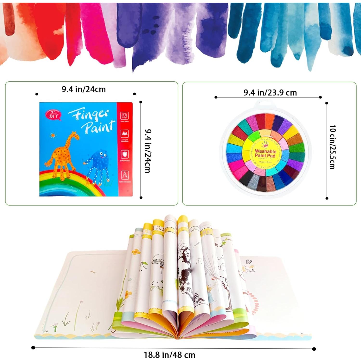 Conjunto de Pintura de Dedos Lavable Xuyyicao 36 Colores 18ml