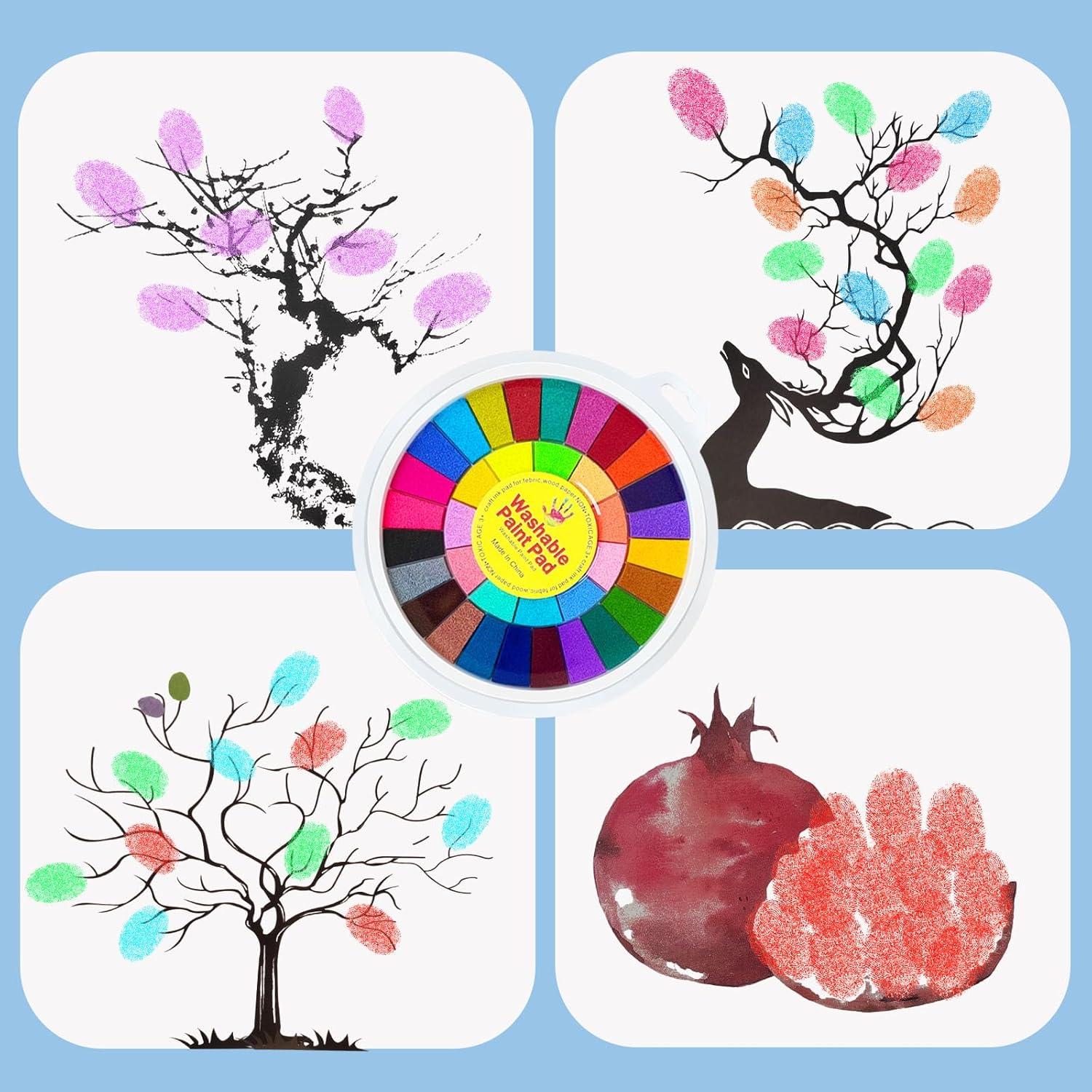 Conjunto de Pintura de Dedos Lavable Xuyyicao 36 Colores 18ml