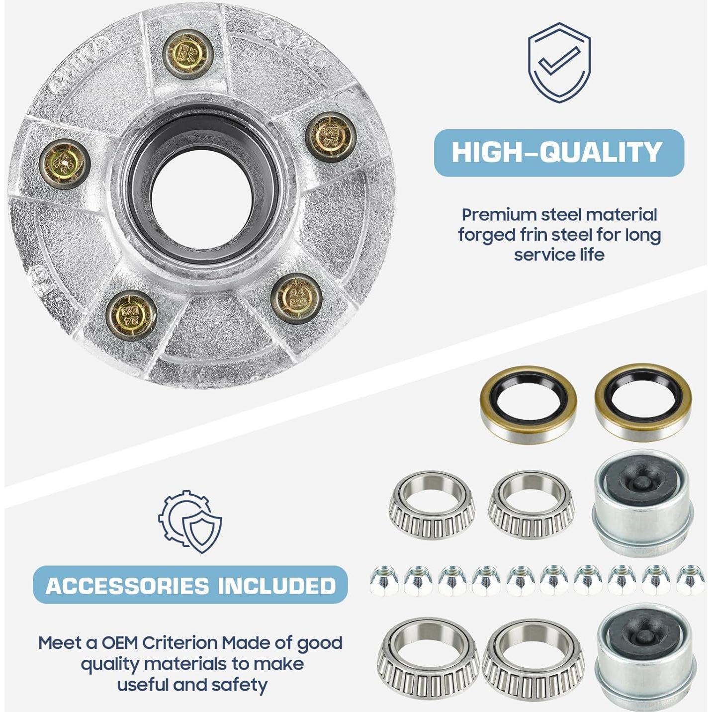 Buje de Rueda de Remolque SEHNSUCHT 4.5" Galvanizado 3500 lb