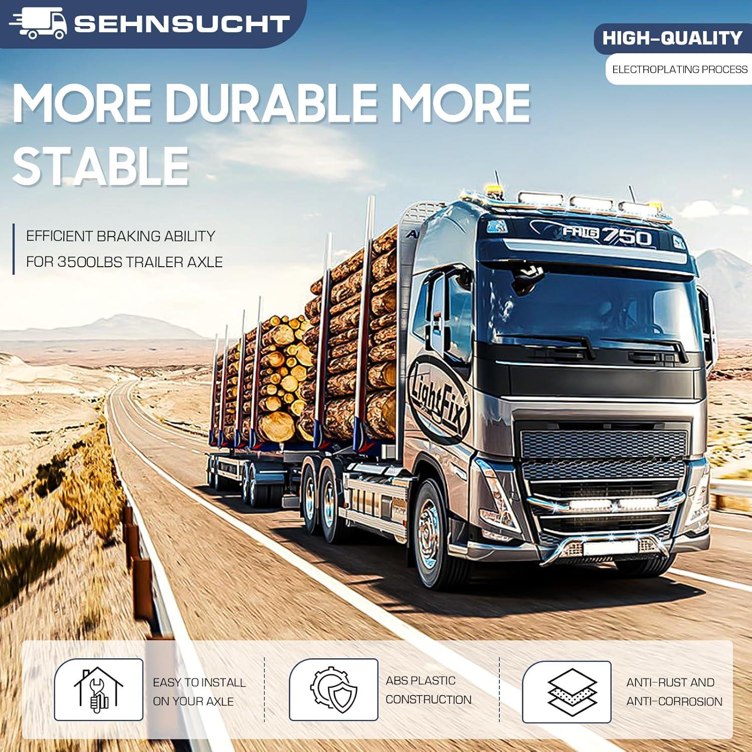 Buje de Rueda de Remolque SEHNSUCHT 4.5" Galvanizado 3500 lb