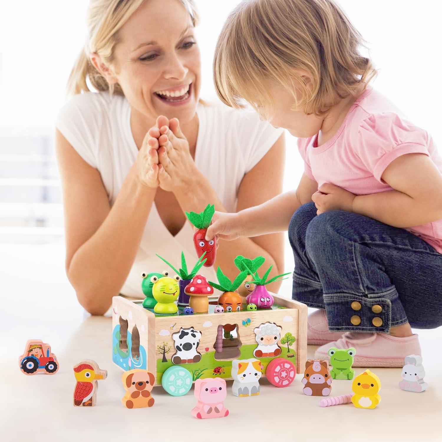 Juguete Educativo de Madera KMTJT para Niños 1-3 Años