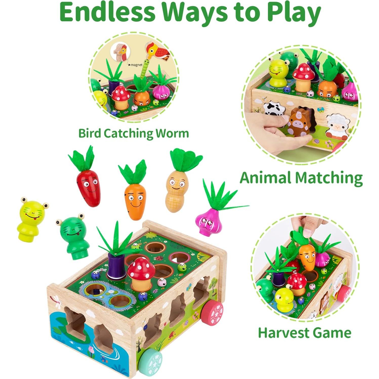 Juguete Educativo de Madera KMTJT para Niños 1-3 Años