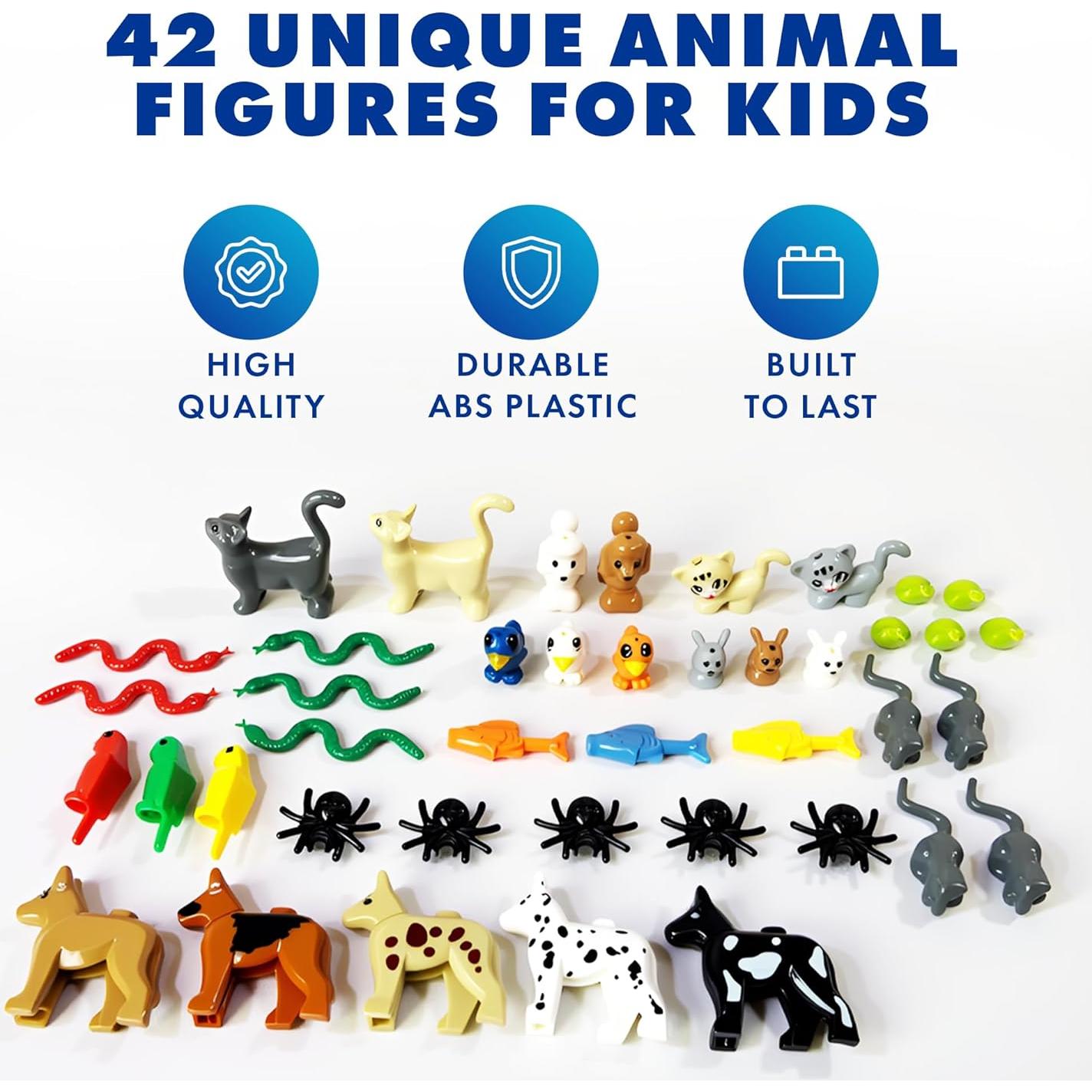 Set de Figuras de Animales Brick Loot - 42 Piezas Educativas