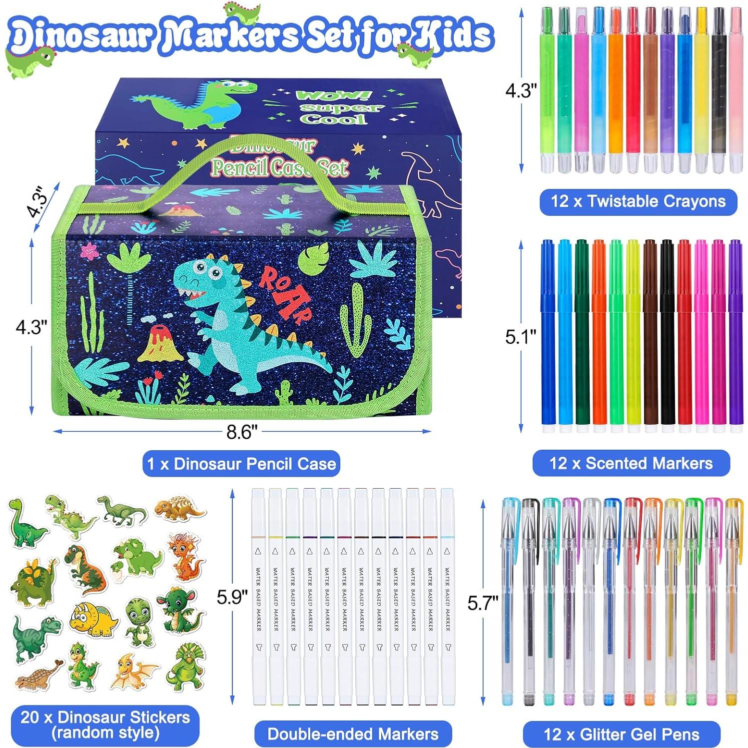 Set de Marcadores de Dinosaurios Purtarly 48PCS para Niños