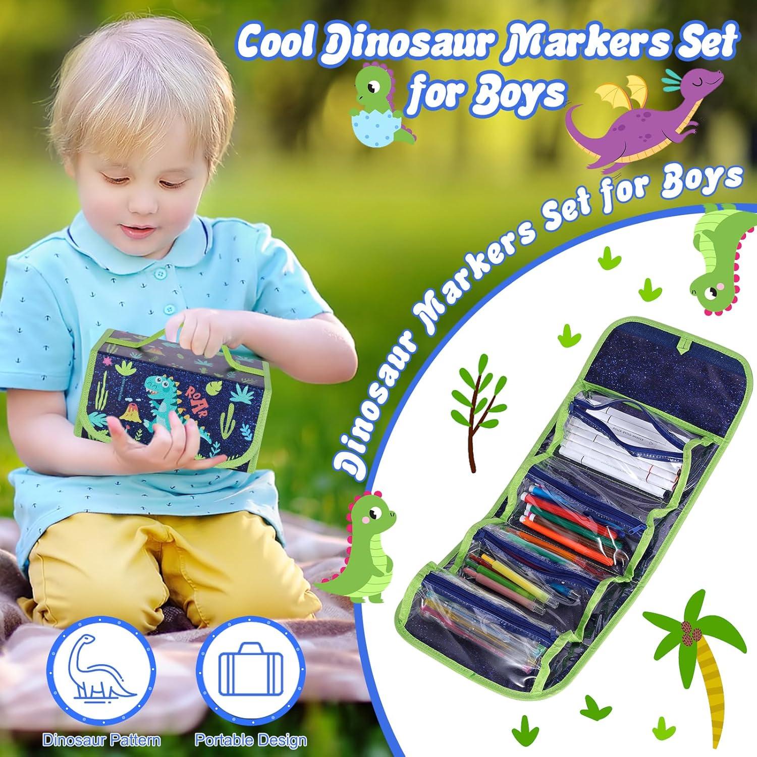 Set de Marcadores de Dinosaurios Purtarly 48PCS para Niños