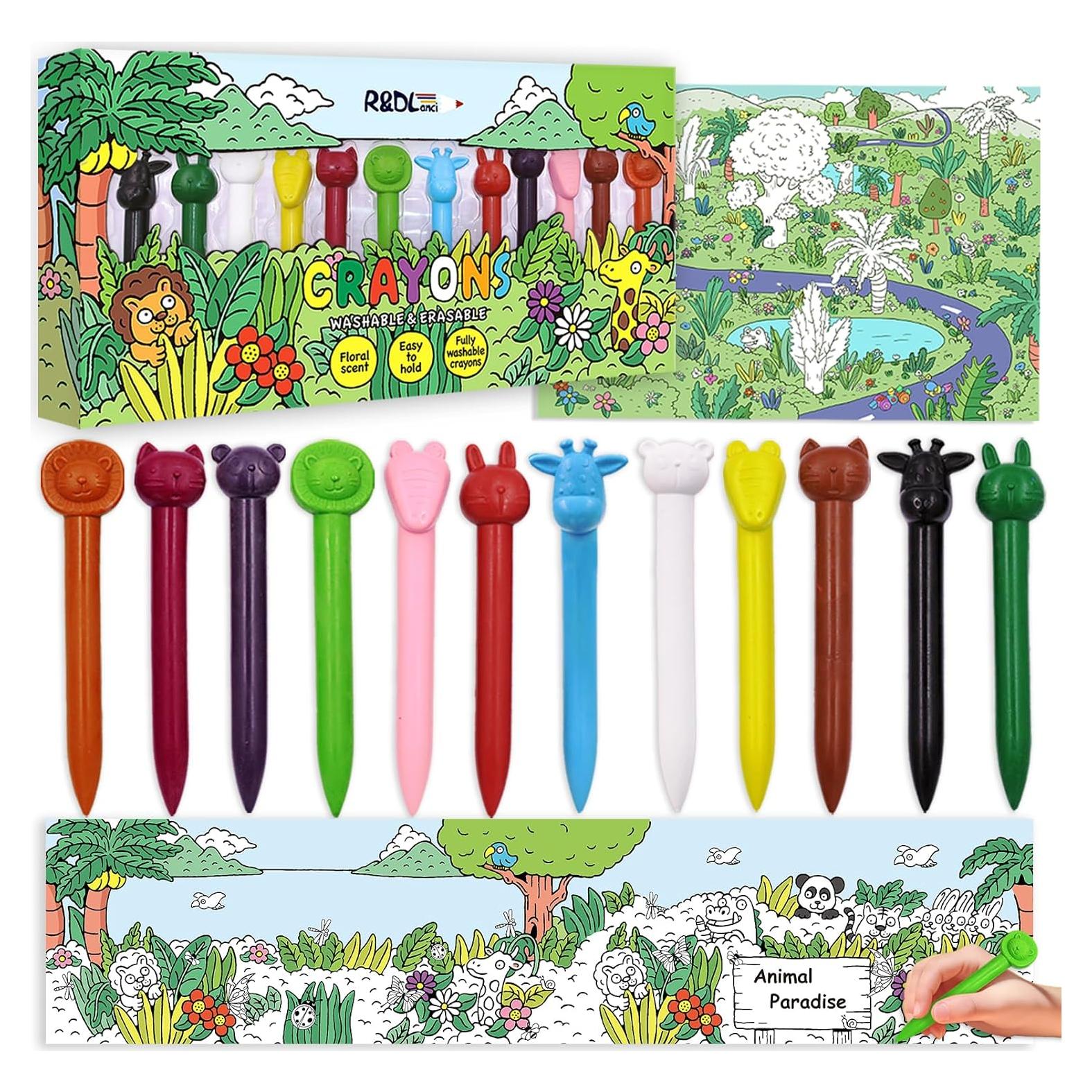 Set de Crayones en Forma de Animales R&DLanci - 11 Piezas No Tóxicas