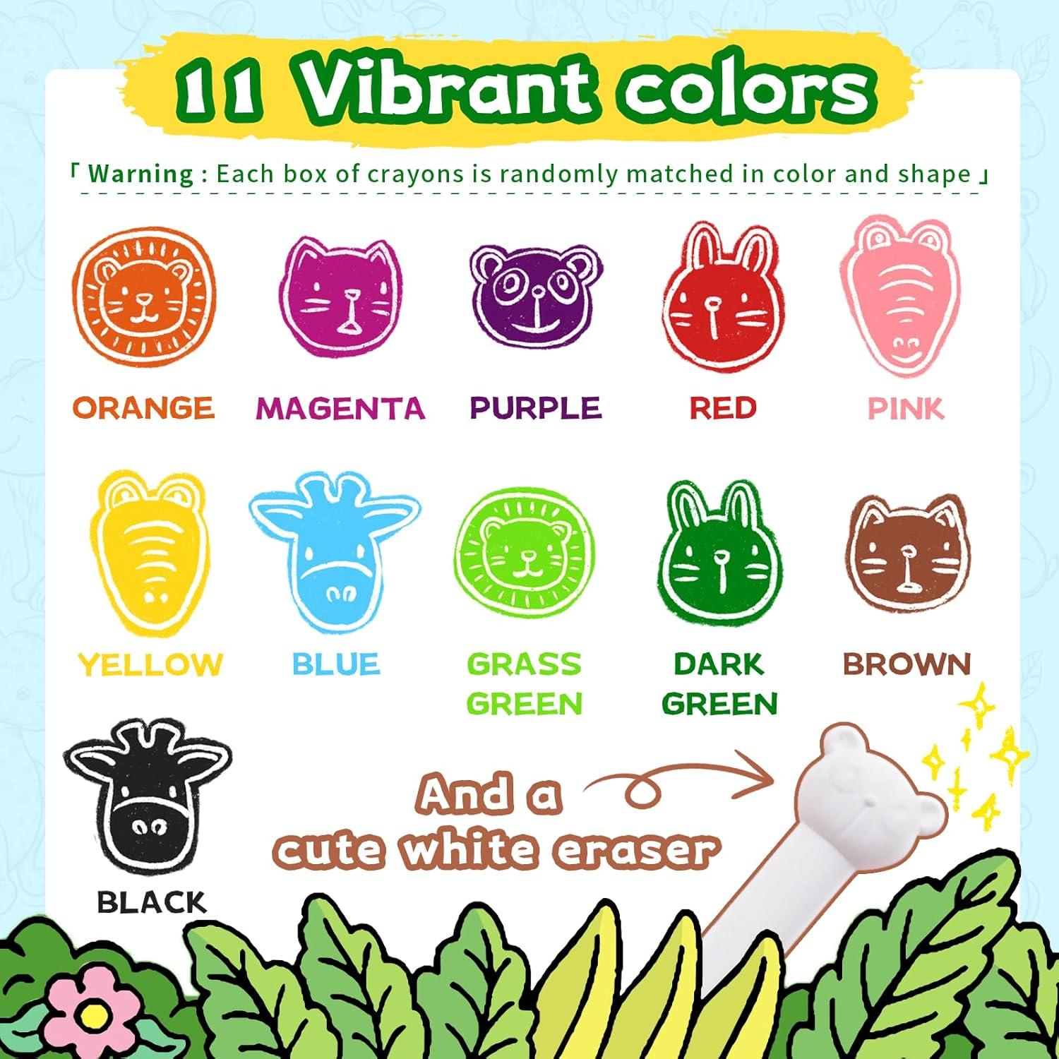 Set de Crayones en Forma de Animales R&DLanci - 11 Piezas No Tóxicas