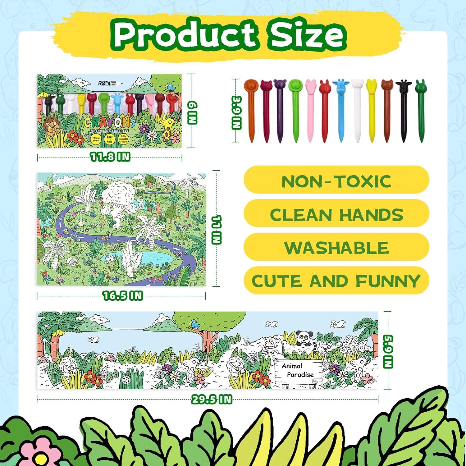 Set de Crayones en Forma de Animales R&DLanci - 11 Piezas No Tóxicas