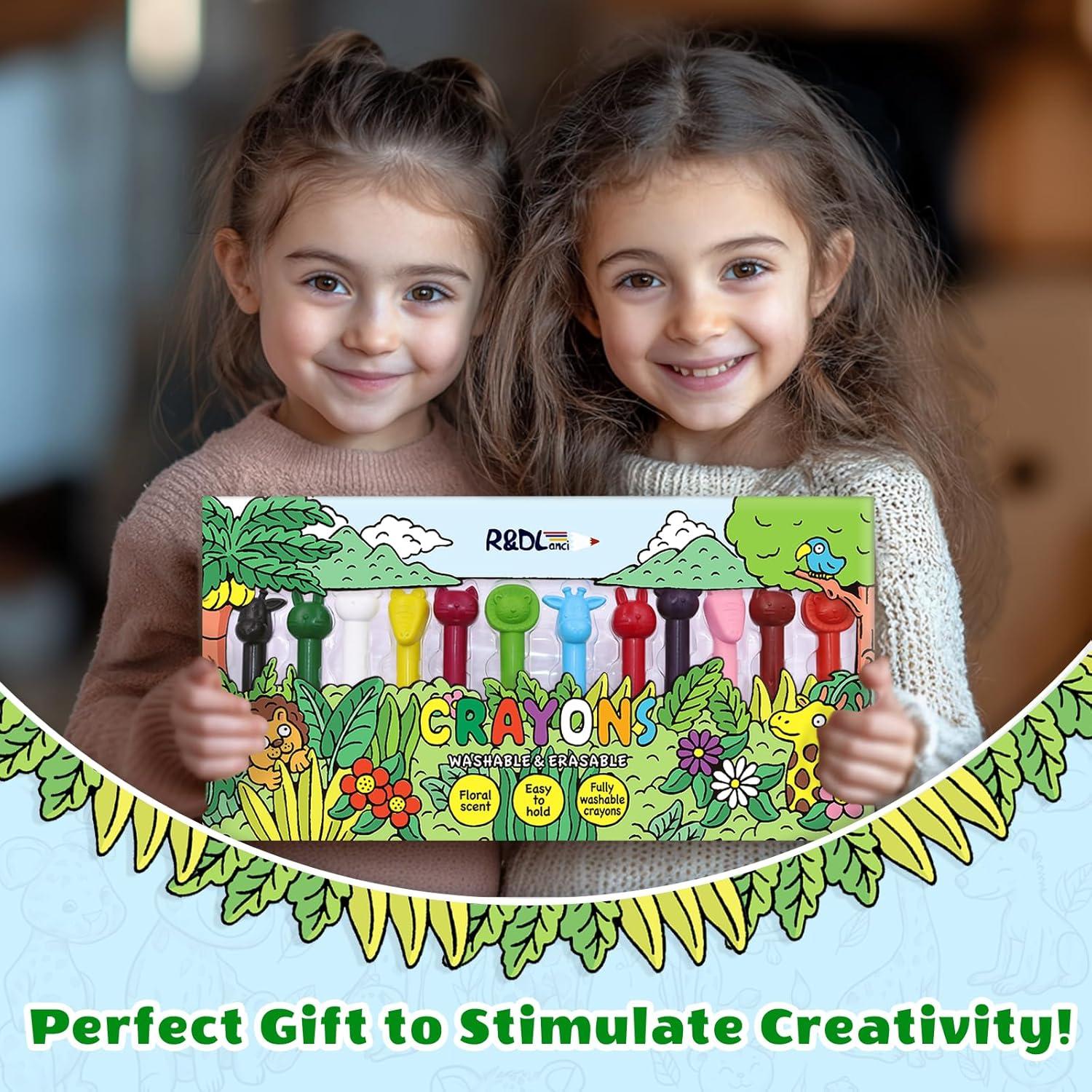 Set de Crayones en Forma de Animales R&DLanci - 11 Piezas No Tóxicas