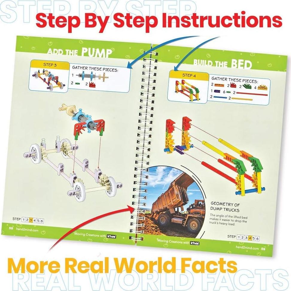 Kit de Ciencia Hand2mind K'NEX 9 Modelos 18 Experimentos