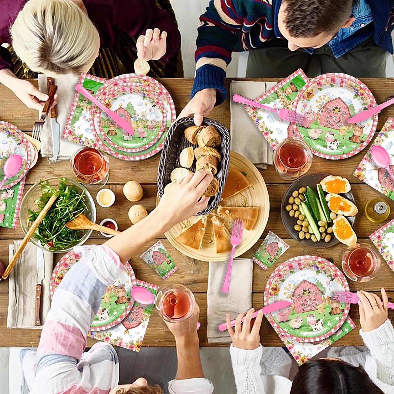 Suministros Fiesta Cumpleaños Granja Piooluialy 24 Pcs