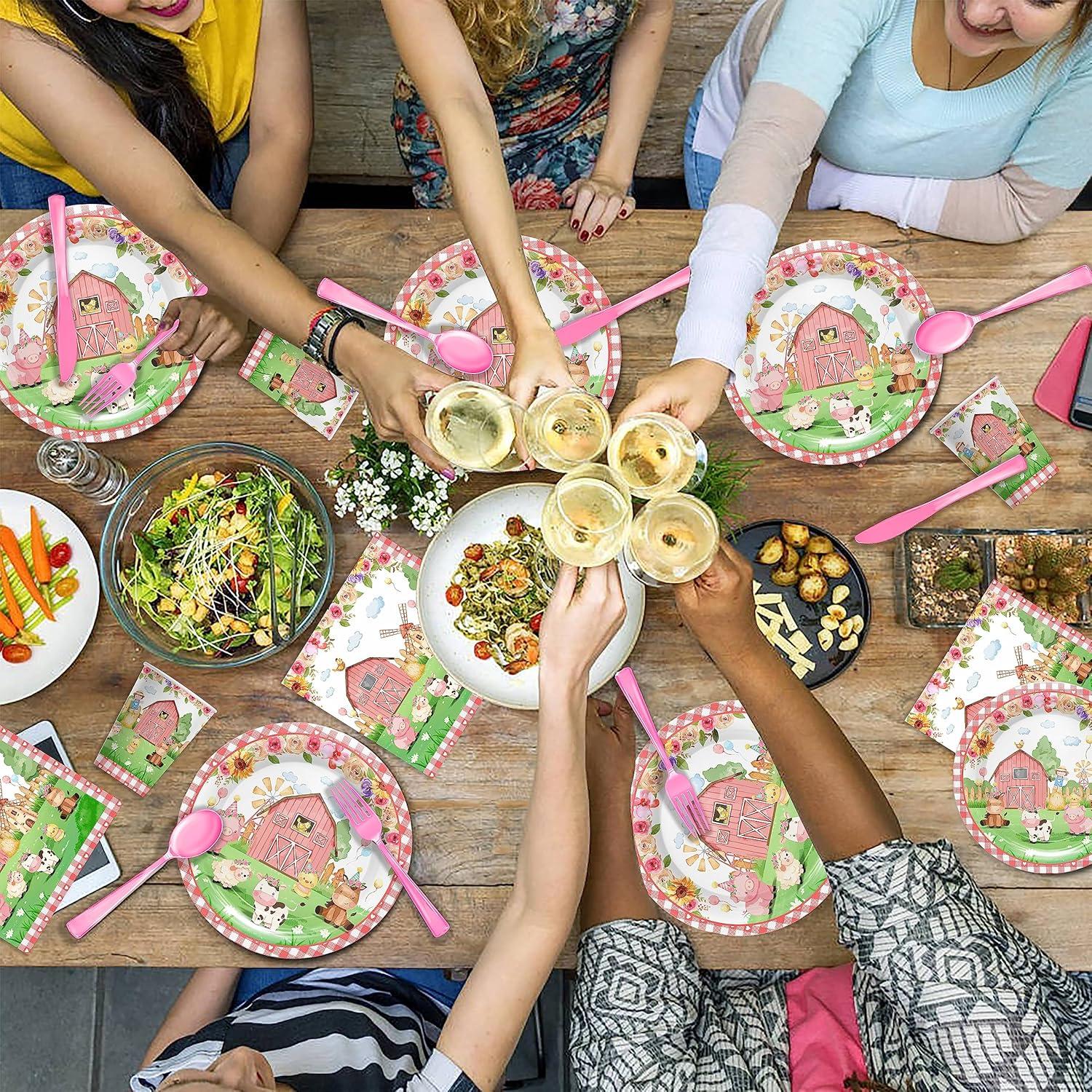 Suministros Fiesta Cumpleaños Granja Piooluialy 24 Pcs