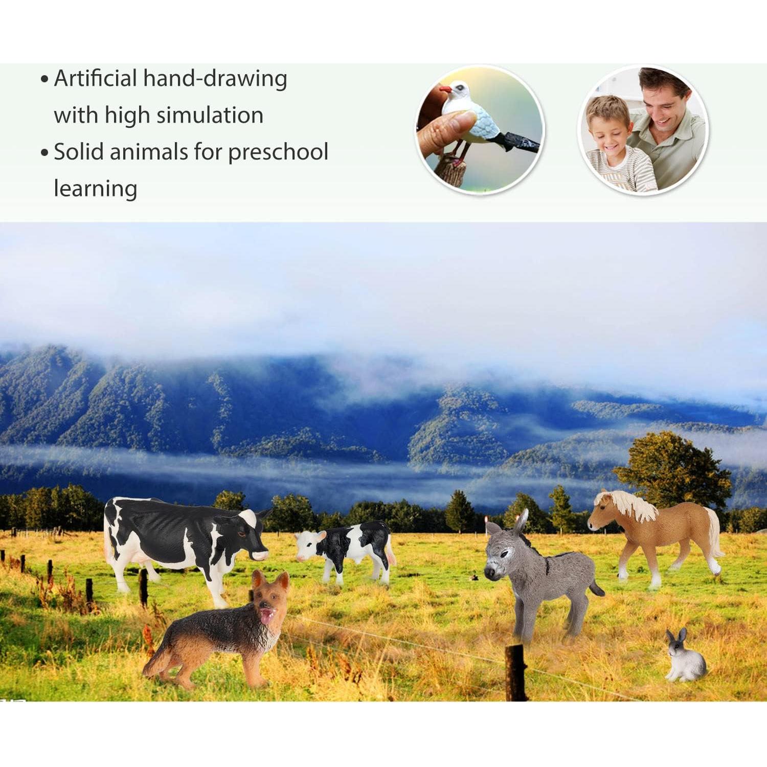 Figuritas de Animales de Granja Volnau 14PCS Educativas