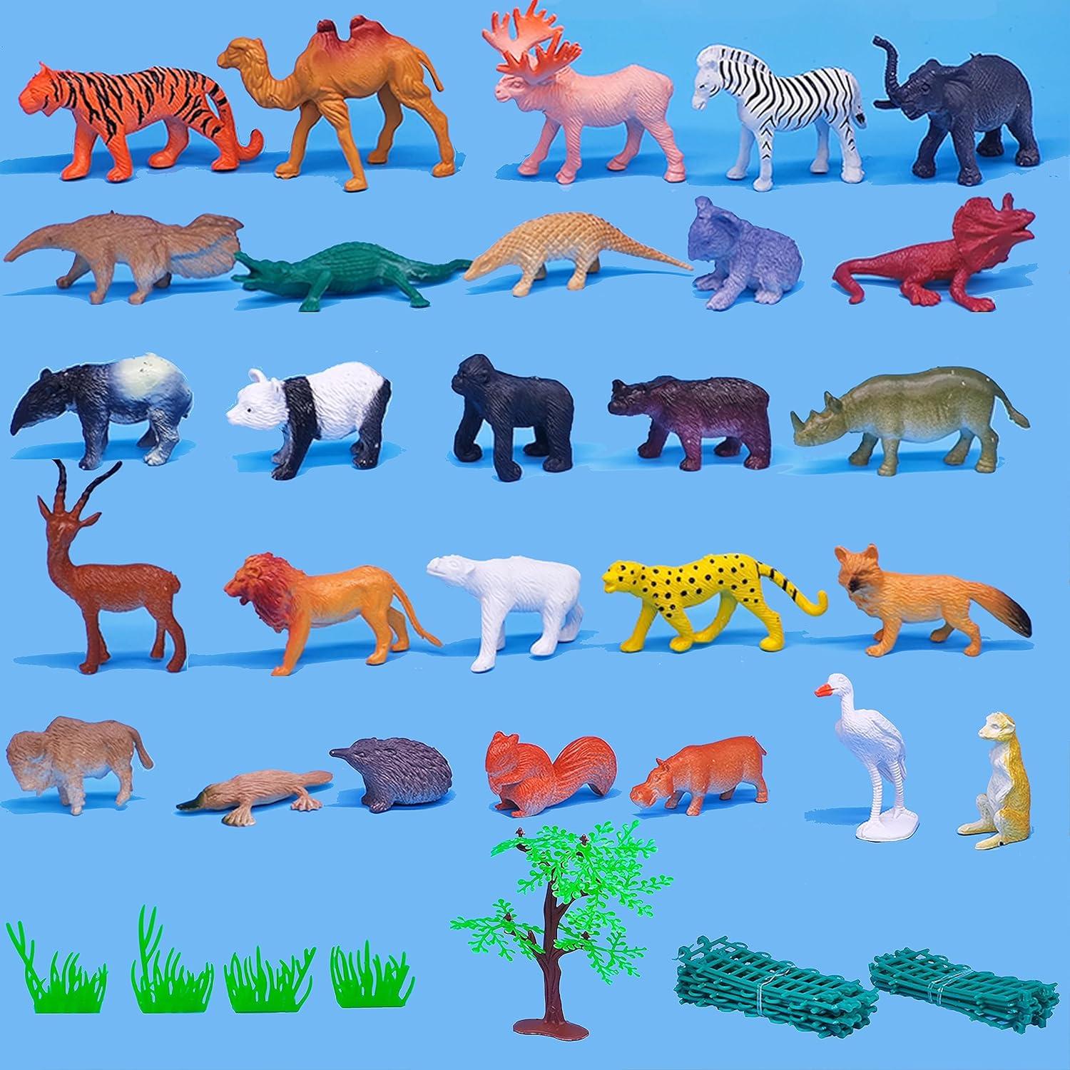 BAIVYLE 53 Figuras de Animales Safari Plástico Educativas 5.6 cm