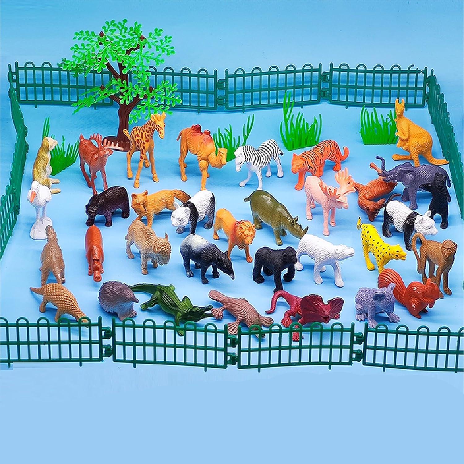 BAIVYLE 53 Figuras de Animales Safari Plástico Educativas 5.6 cm