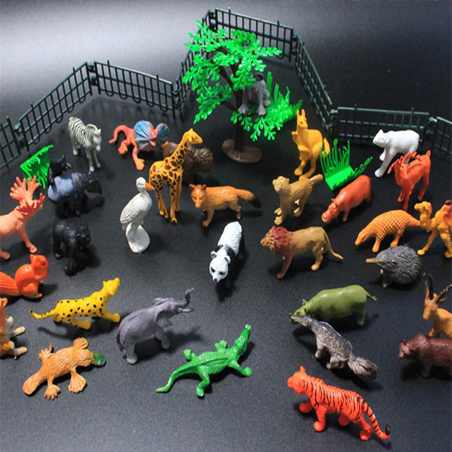 BAIVYLE 53 Figuras de Animales Safari Plástico Educativas 5.6 cm