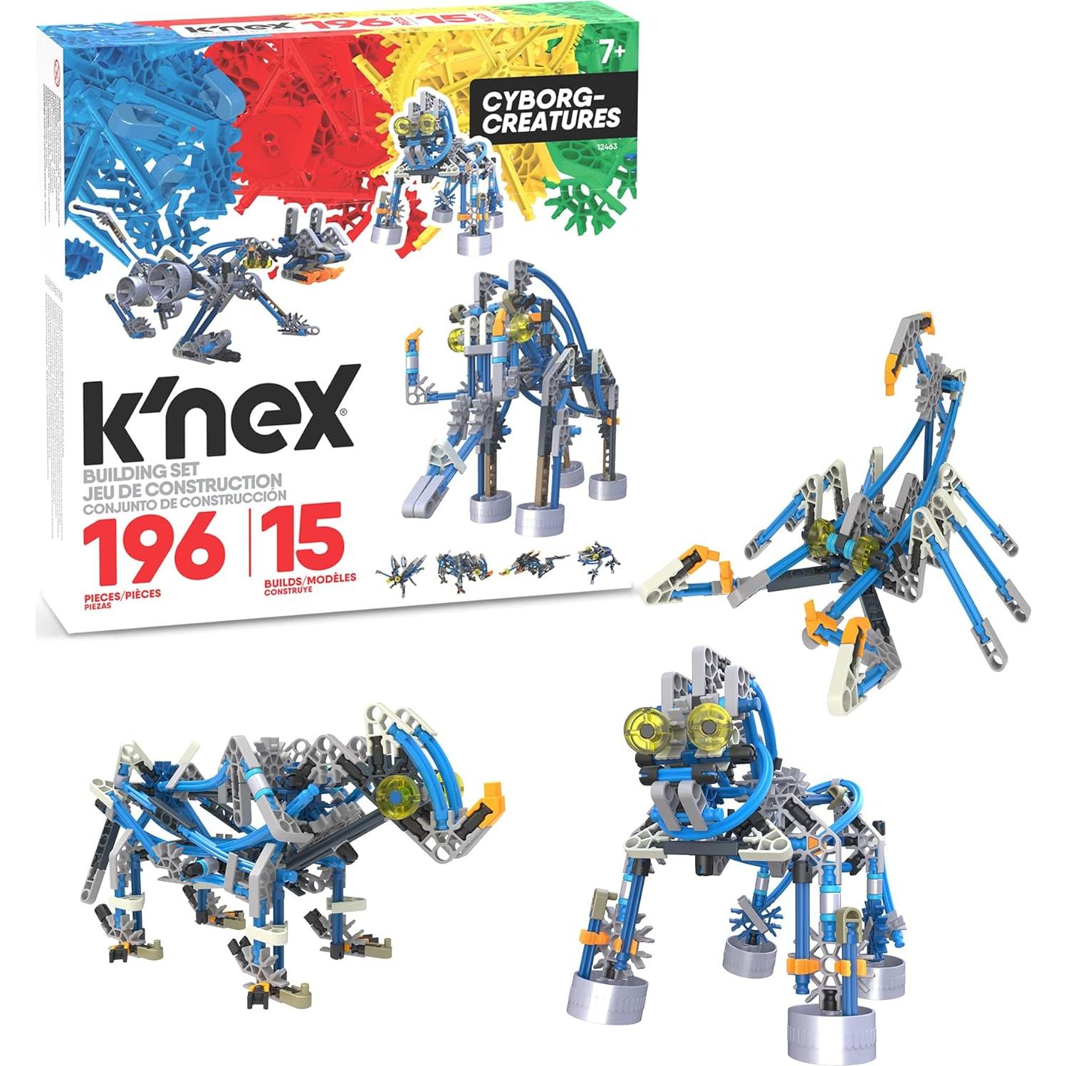 K'NEX | Cyborg Creatures 15 Model | Educational Toys for Boys and Girls, 196 Piece Stem Learning Kit, Engineering for Kids, Fun Colourful Construction Toys for Children Ages 8 12463