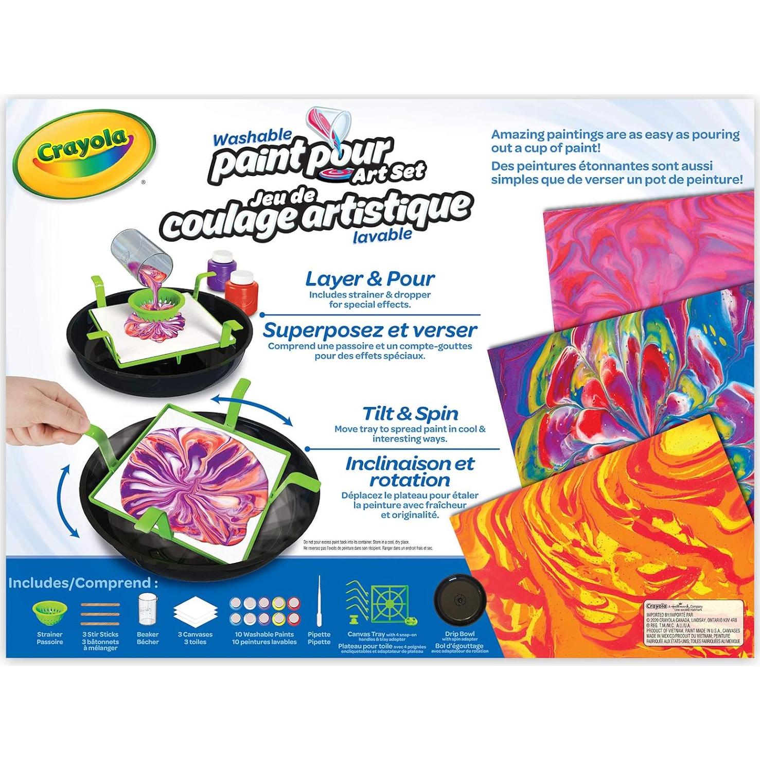 Juego de Arte Crayola Lavable con Pintura y Lienzos