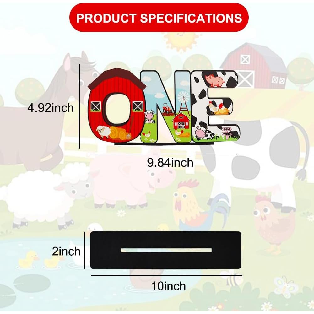 Centros de Mesa de Granja ONE BAOOOFUL para Primer Cumpleaños