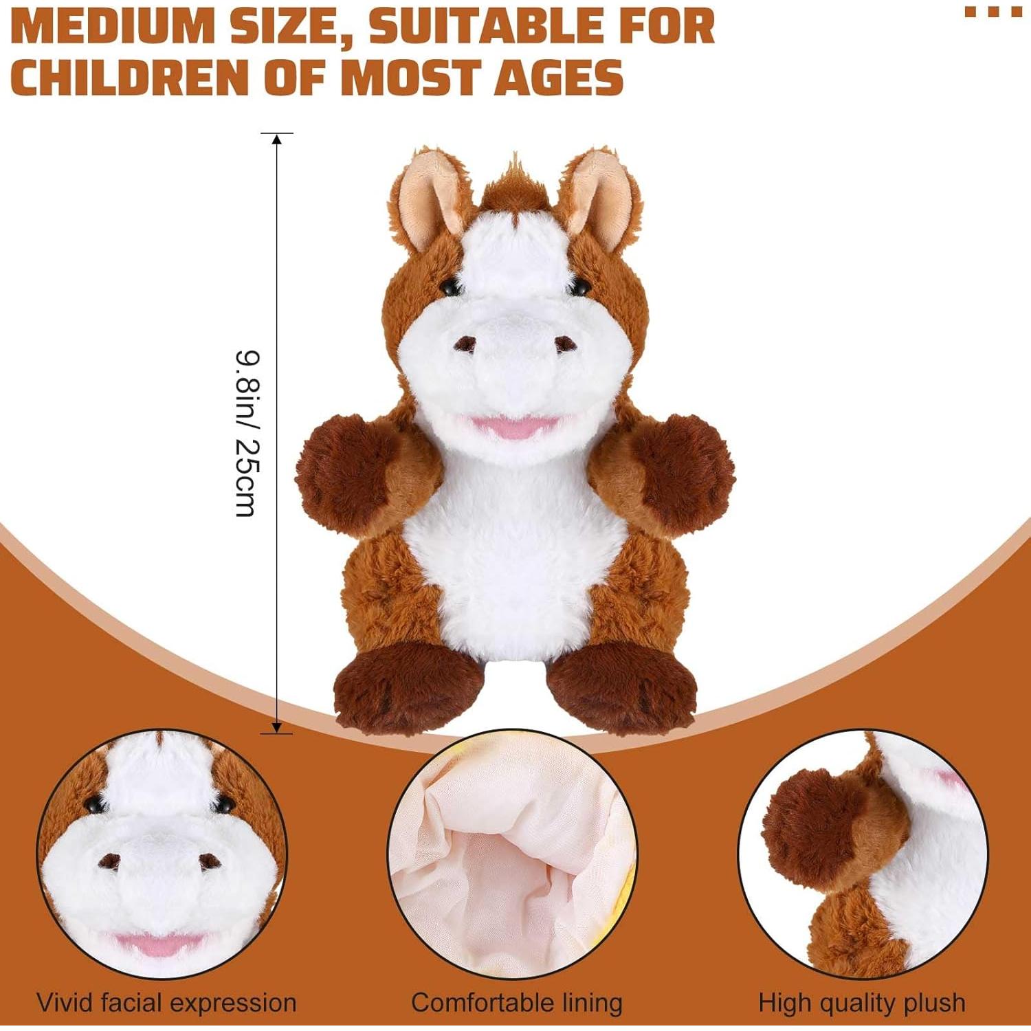 Liliful 6 Marionetas de Mano de Animales de Peluche para Niños