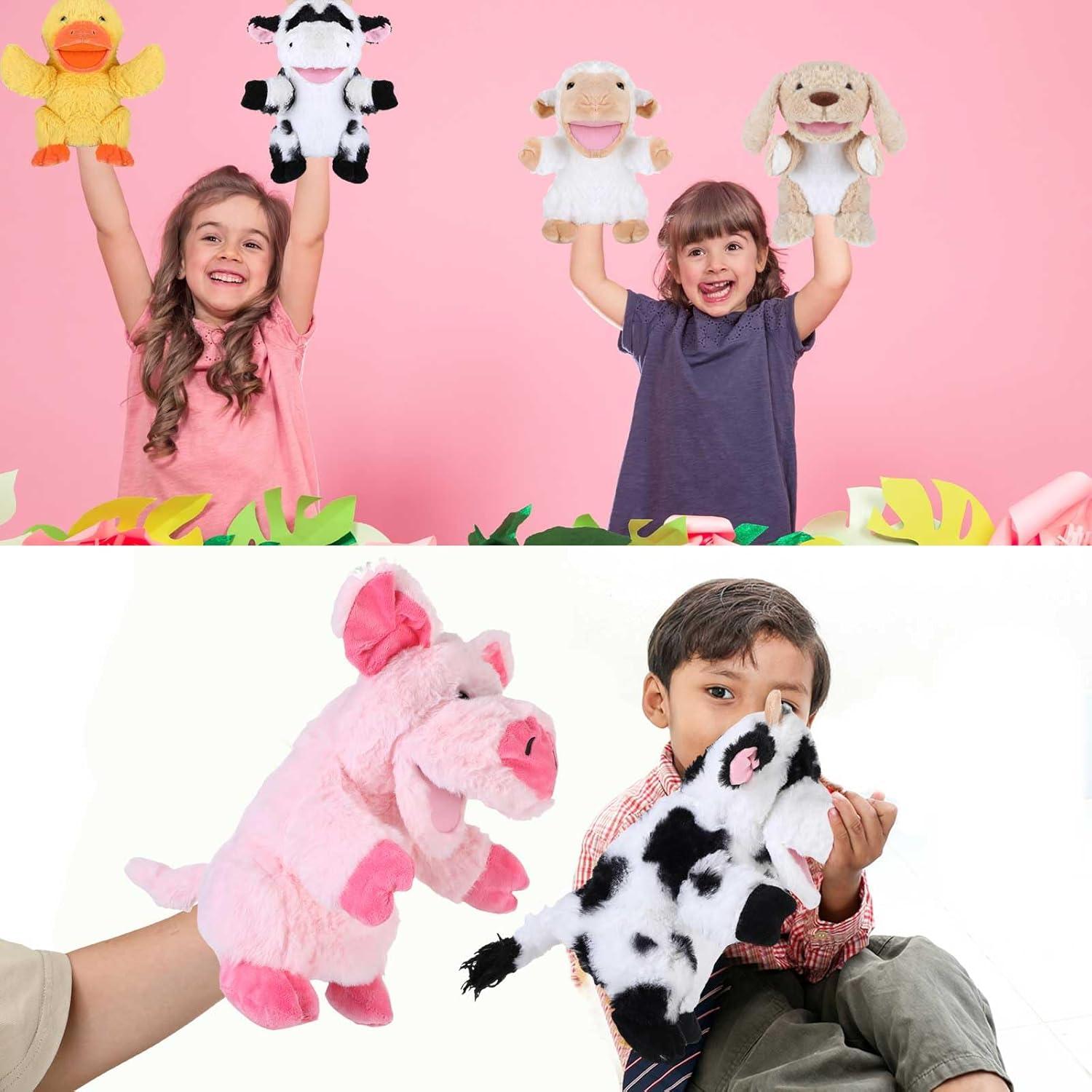 Liliful 6 Marionetas de Mano de Animales de Peluche para Niños