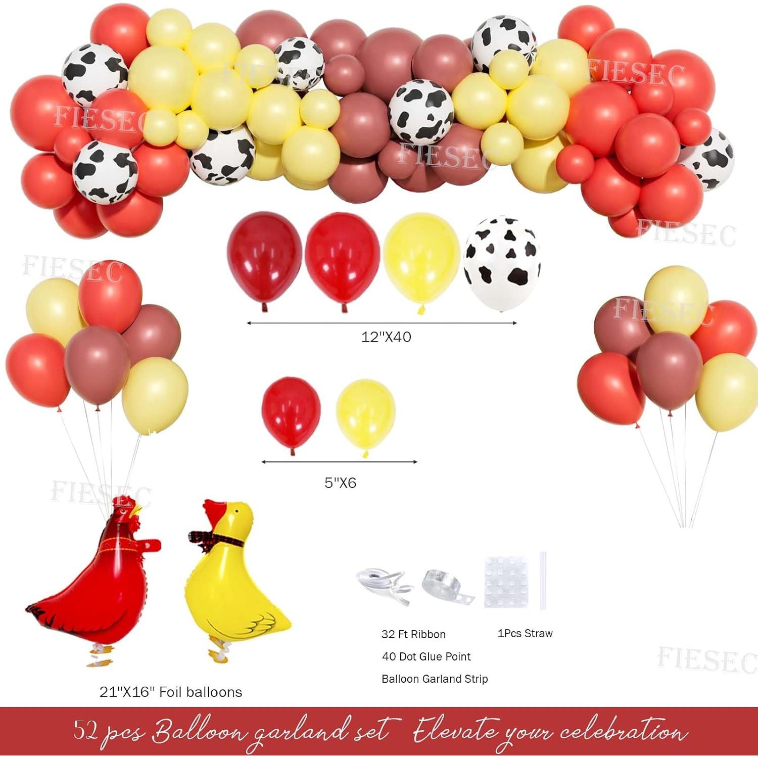 Decoraciones de Cumpleaños en la Granja Fiesec - 212 Pcs