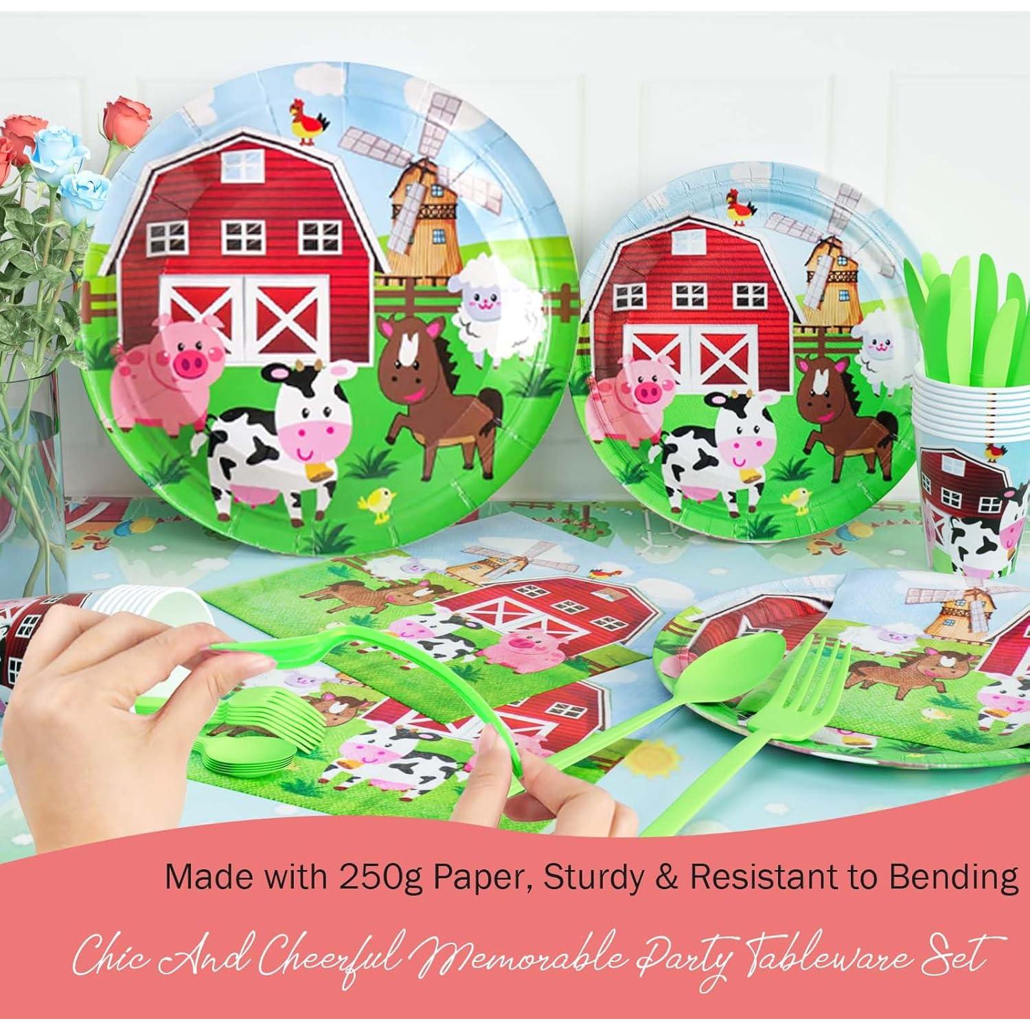 Decoraciones de Cumpleaños en la Granja Fiesec - 212 Pcs