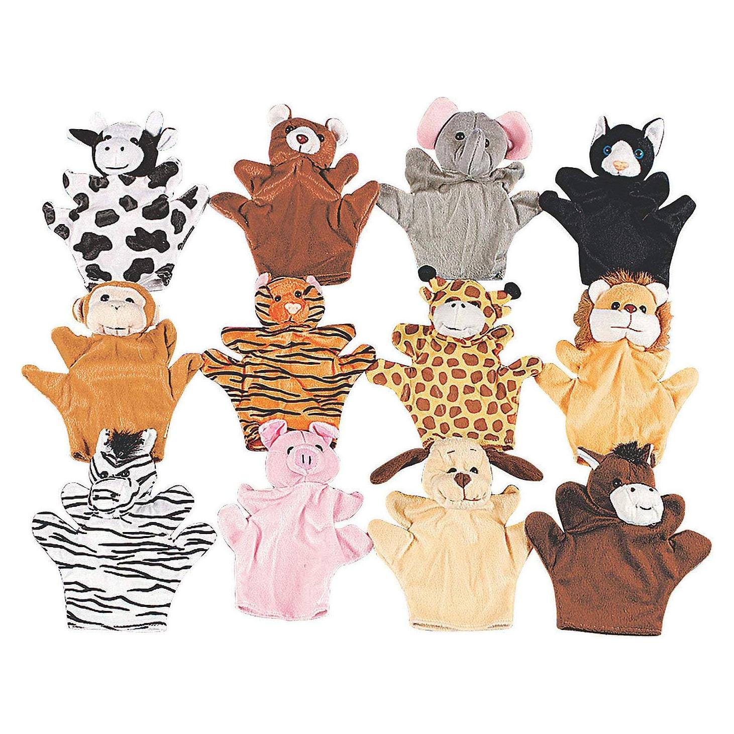 Títeres de Mano de Animales Fun Express - Juego de 12