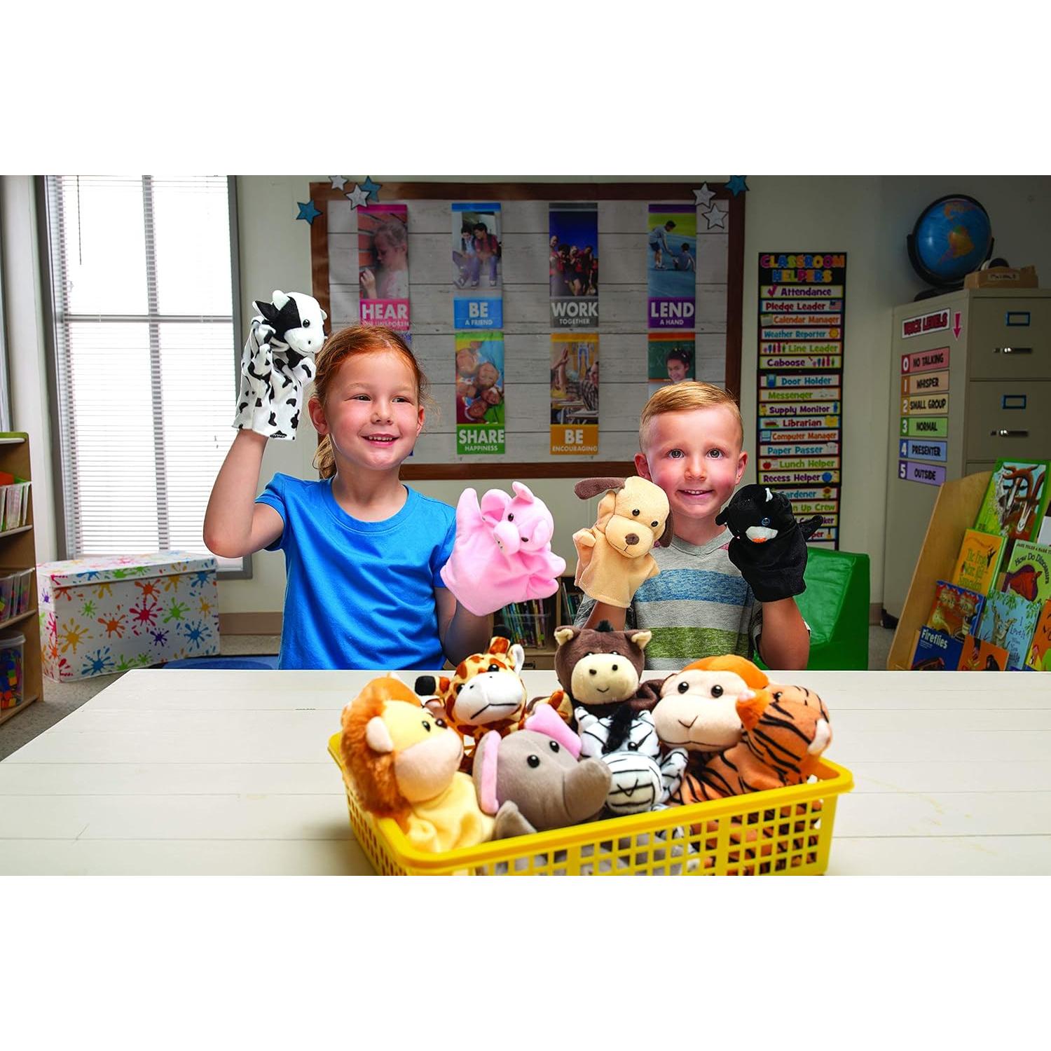 Títeres de Mano de Animales Fun Express - Juego de 12