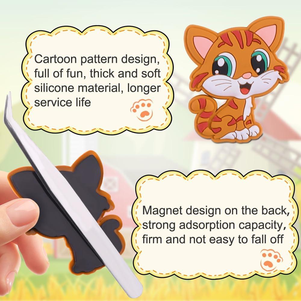 Imanes de Refrigerador para Niños YUJUN 12PCS Animales Granja