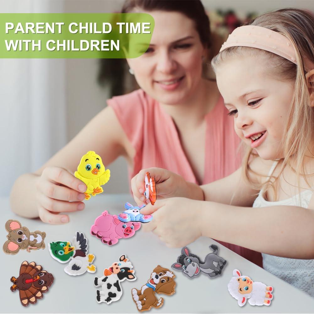 Imanes de Refrigerador para Niños YUJUN 12PCS Animales Granja